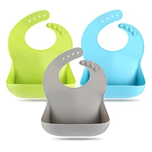 Eascrozn Silicone Bibs for 