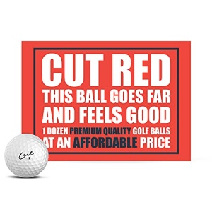 Cut Golf Red Golf Balls, Wh