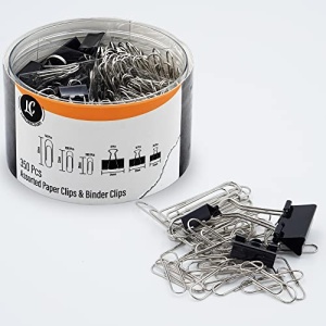 350 Pack Paper Clips and Bi