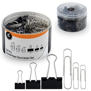 350 Pack Paper Clips and Bi